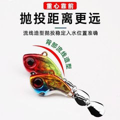 小旋風震動ViB旋轉亮片翹嘴金屬遠投路亞海釣假餌三本鈎路亞餌跨