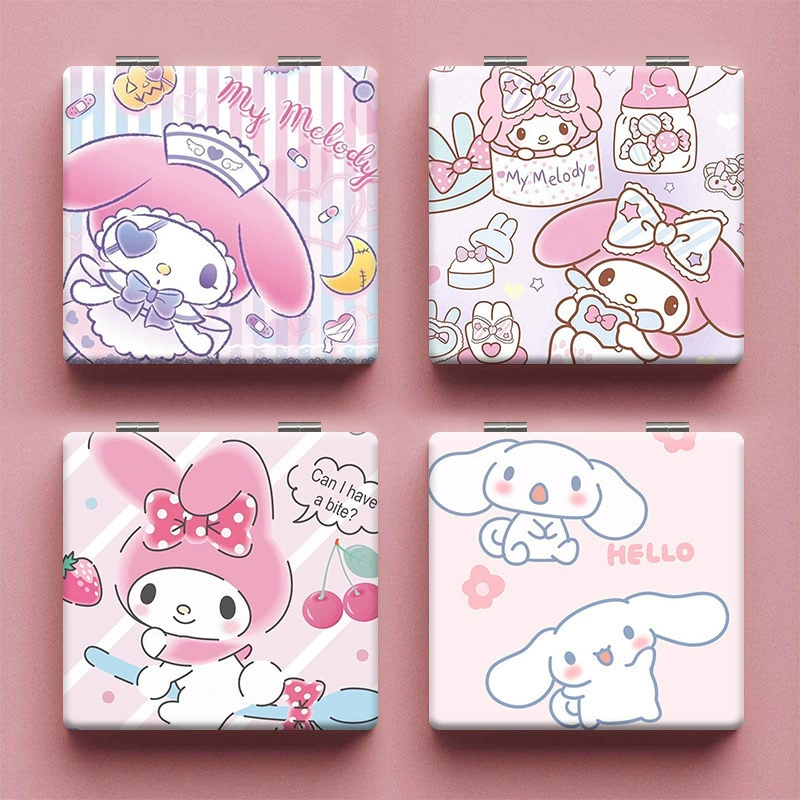 Sanrio, симпатичное ручное складное зеркало для учеников начальной школы