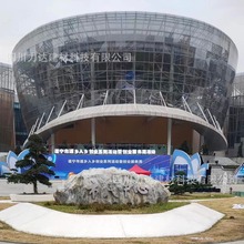 市民中心仿石景观花坛 水磨石坐凳 预制混凝土树池