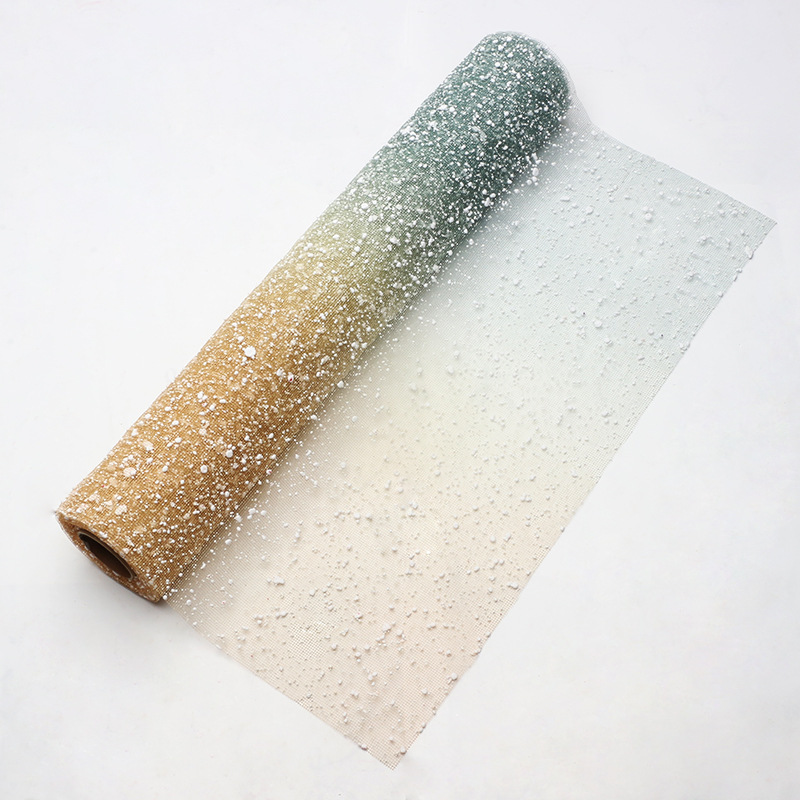 Brillante gradiente de nieve punto de hilo material de embalaje de flores tela tela tela clásica hecha a mano DIY ramo florista
