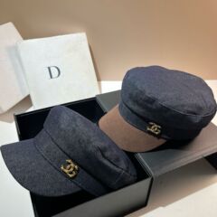 欧美高品质CG牛仔海军帽春秋法式复古前进帽户外百搭时尚八角帽女