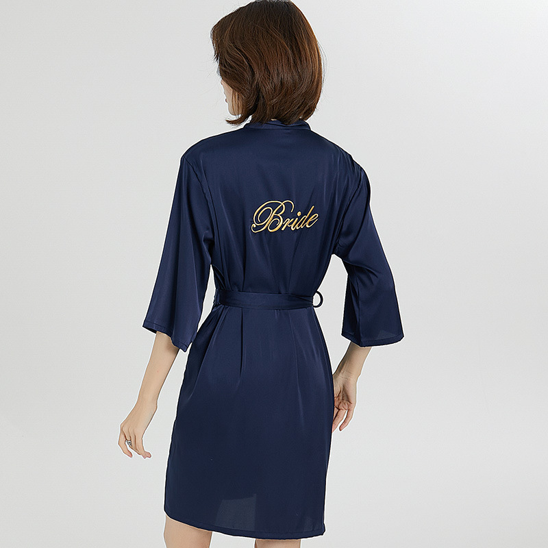 Ropa de novia, túnica de mañana, túnica de noche, maquillaje de bodas, dama de honor, kimono de boda, seda, túnica de baño de satén