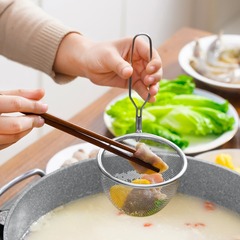 Stainless steel filter screen for home kitchen, hot pot strainer, noodle scoop, deep fryer filter spoon