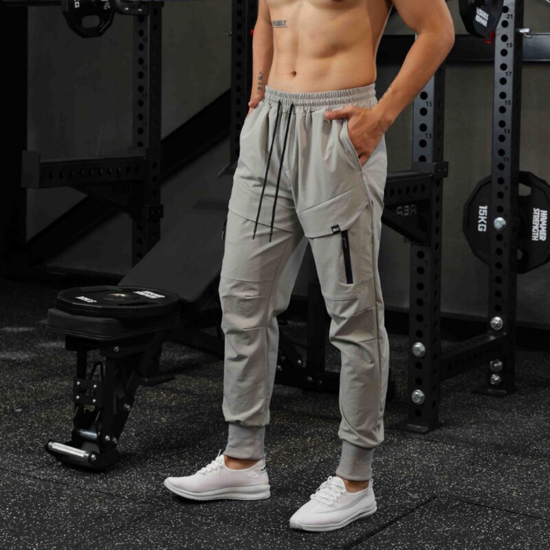 GYMBUL Cotton Stretch Light Bo Jogging Comprehensive Training Trousers Men's Outdoor Trousers Spring and Autumn and Winter Workwear Trousers Men's