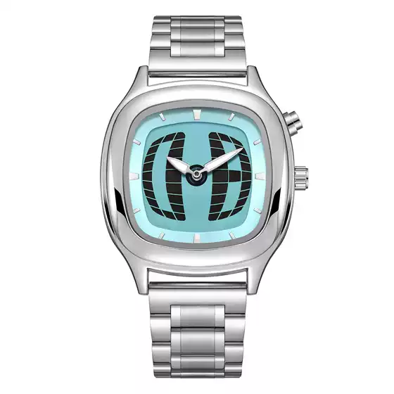 Millennium y2k digital rolling square watch stainless steel with double display niche medieval vintage watch