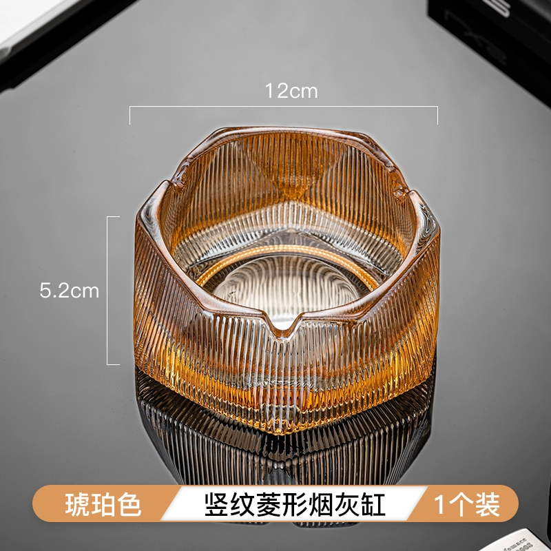 Big glass ashtray for commercial use for office, light luxury style