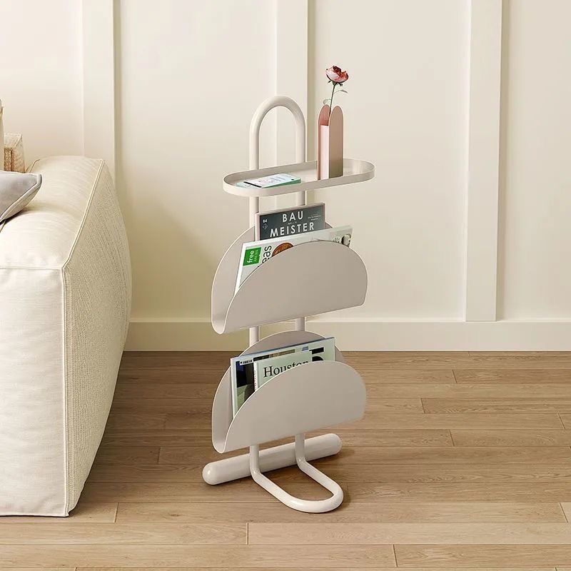 Simple Magazine Bookshelf Sofa Mobile Living Room Small Side Balcony Coffee Table Bedside Bedroom Storage Rack Small Table Side