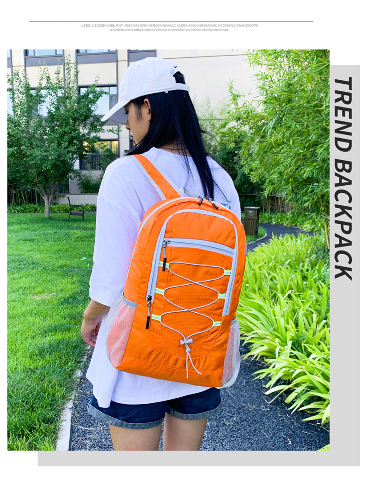 Sports Occasion Fashion Solid Color Pillow Shape Zipper Functional Backpack