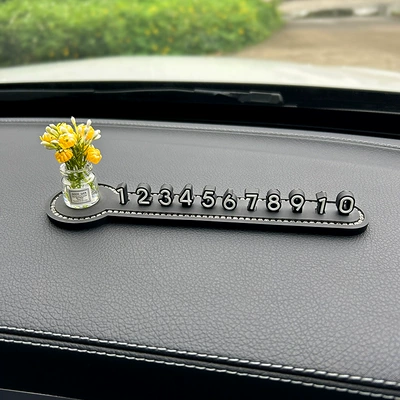 interior ornaments, Nömrəli dayanma kartı - yellow-jasmine-three-dimensional-parking-sign-free-traceless-glue