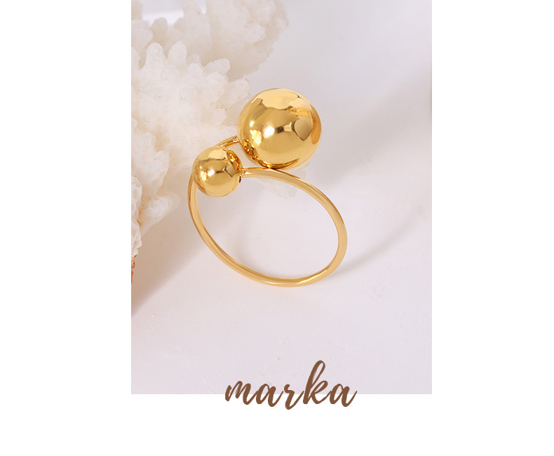 Titanium Steel Bead Ring For Women, Versatile Designer Ring_voghion.com