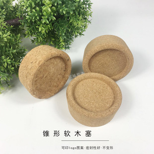Factory direct supply Cork glass storage tank cork lid ceramic wine jar sealing plug shaped cork