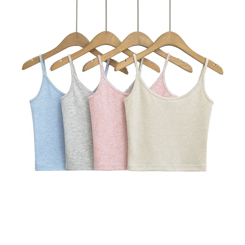 RY2518-25 Spring New French Girl Sweet Style Casual Pure Style Sexy Fresh Camisole