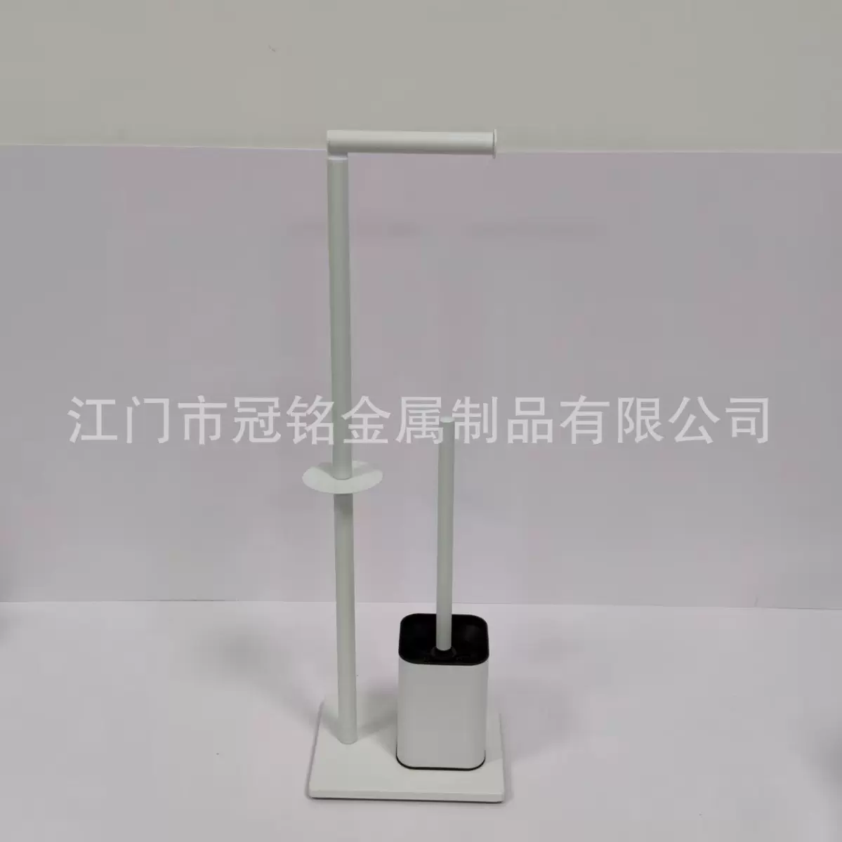 【厂家直销】免打孔不锈钢纸巾架马桶刷置物架套装卫生间落地收纳