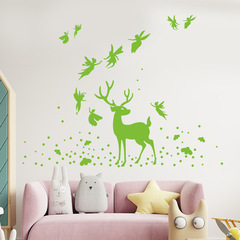 YG1011星空鹿仙子夜光貼兒童房創意發光圓點牆貼客廳臥室創意貼紙