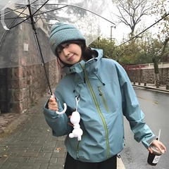 Kongshan アウトドアジャケット女性の秋と冬のハードシェル防風性と防雨機能ジャケットアウトドアフード付き登山ジャケットトレンディなブランド男性