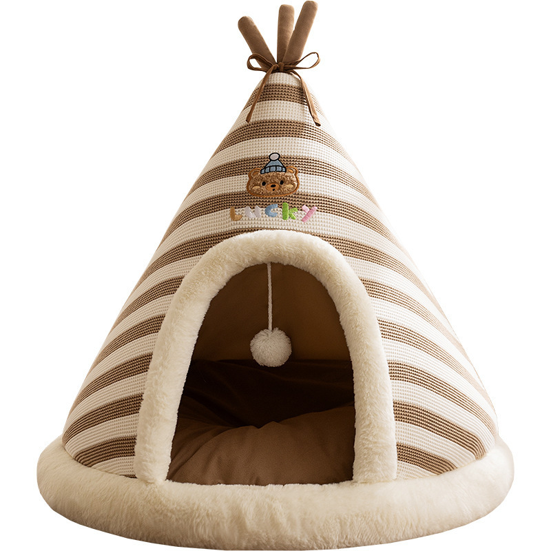 Otoño e invierno gato nido tiendas de punto semicirculado gato nido mochila navidad cama de perro mascota transfronteriza perro nido