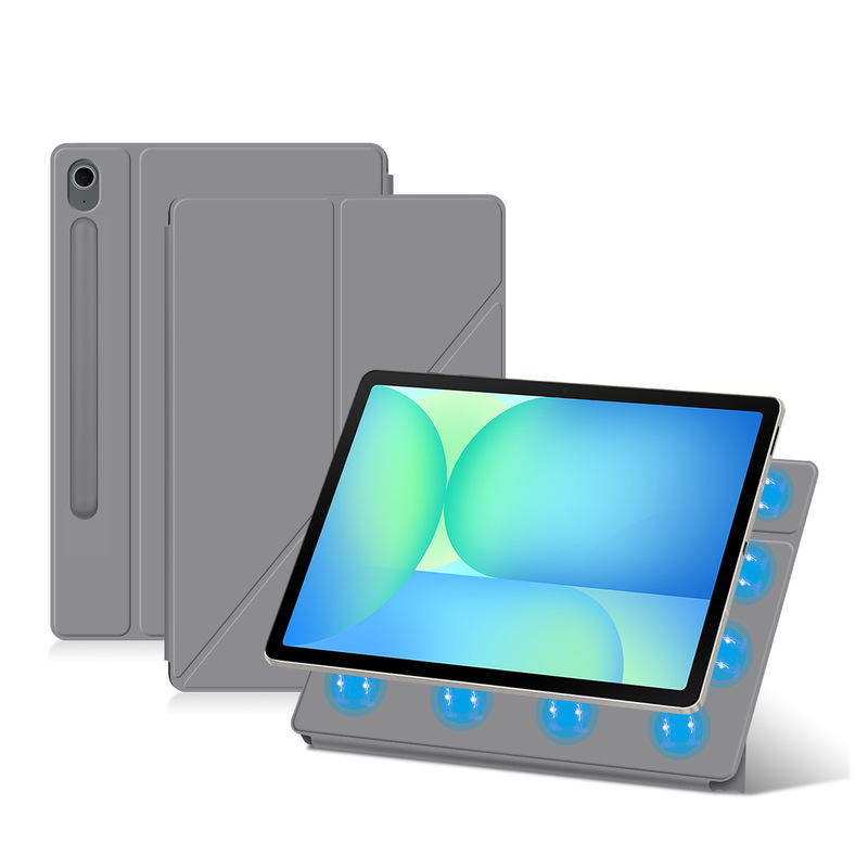 Suitable for Samsung Tab S10Fe Protective Case S8 Tablet Case S9 Magnetic Double-Sided Clip S7 Computer 10.9inch Leather Case