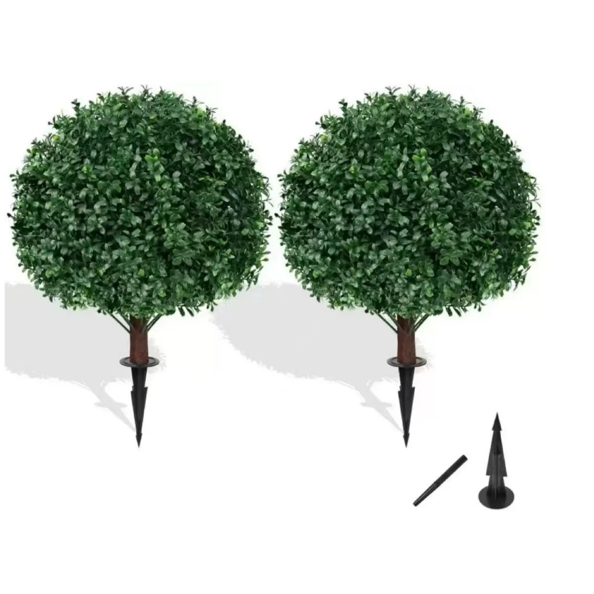 Amazon Artificial Lavender and Boxwood Potted Green Plants, Artificial Flower Trees for Indoor and Outdoor Decoration