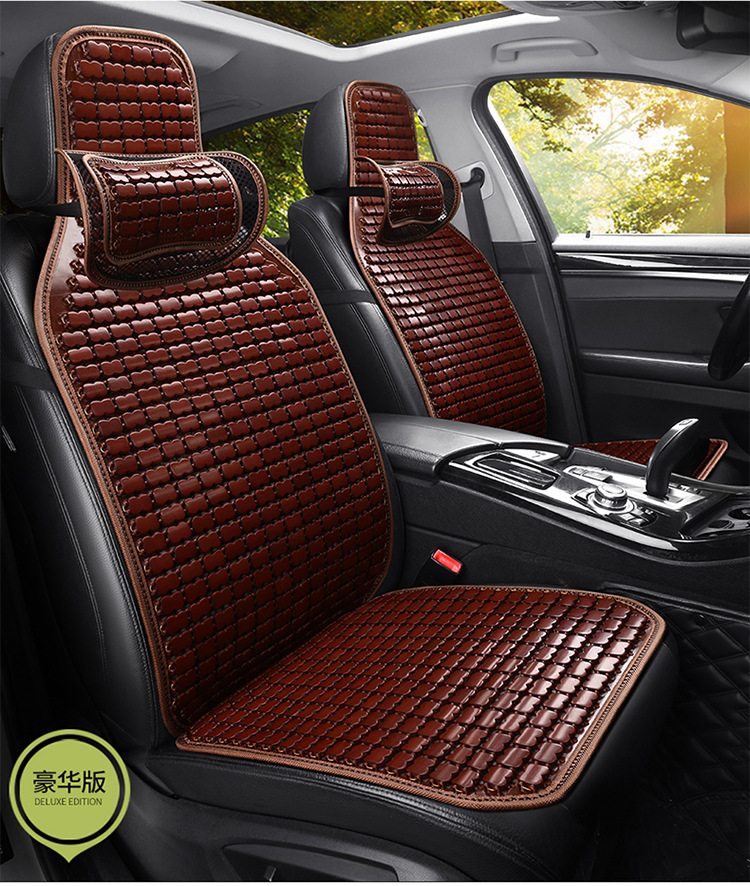 Summer bamboo car seat cushion wuling glory double row seat cover light small card liuzhou wuling van universal