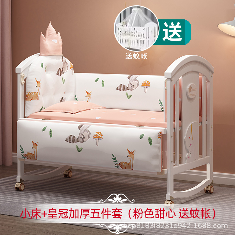 Cuna blanca europea de madera maciza