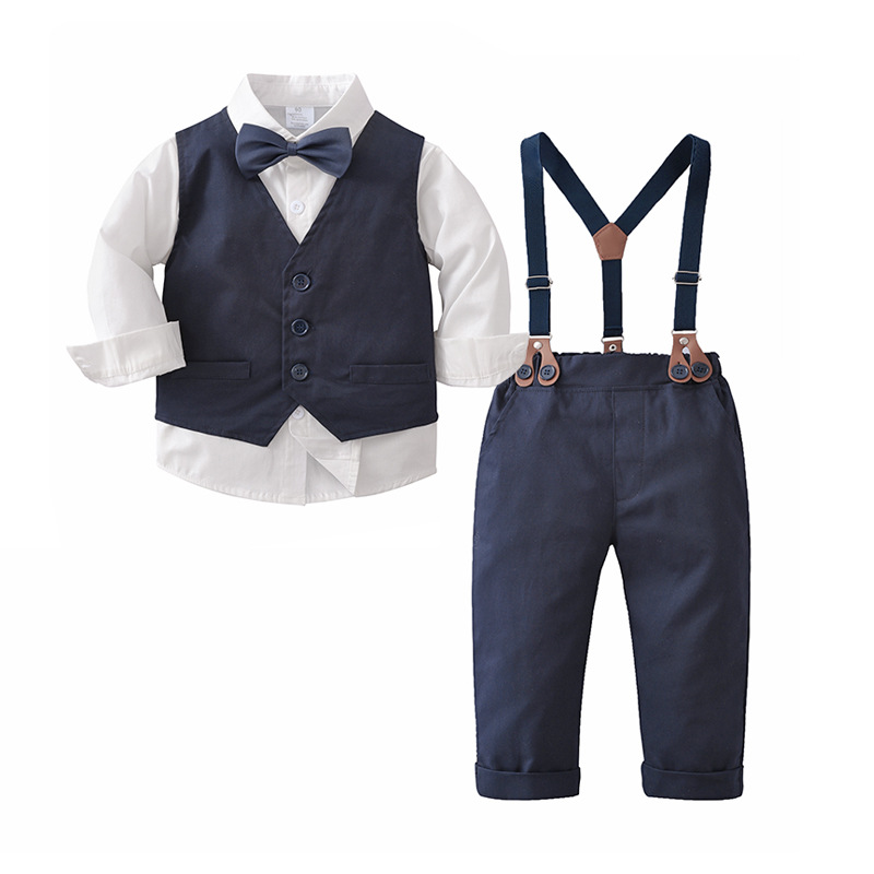 Cross-border children's clothing wholesale, gentleman's formal wear three-piece suit, children's clothes, spring and autumn suit, boys' autumn wear