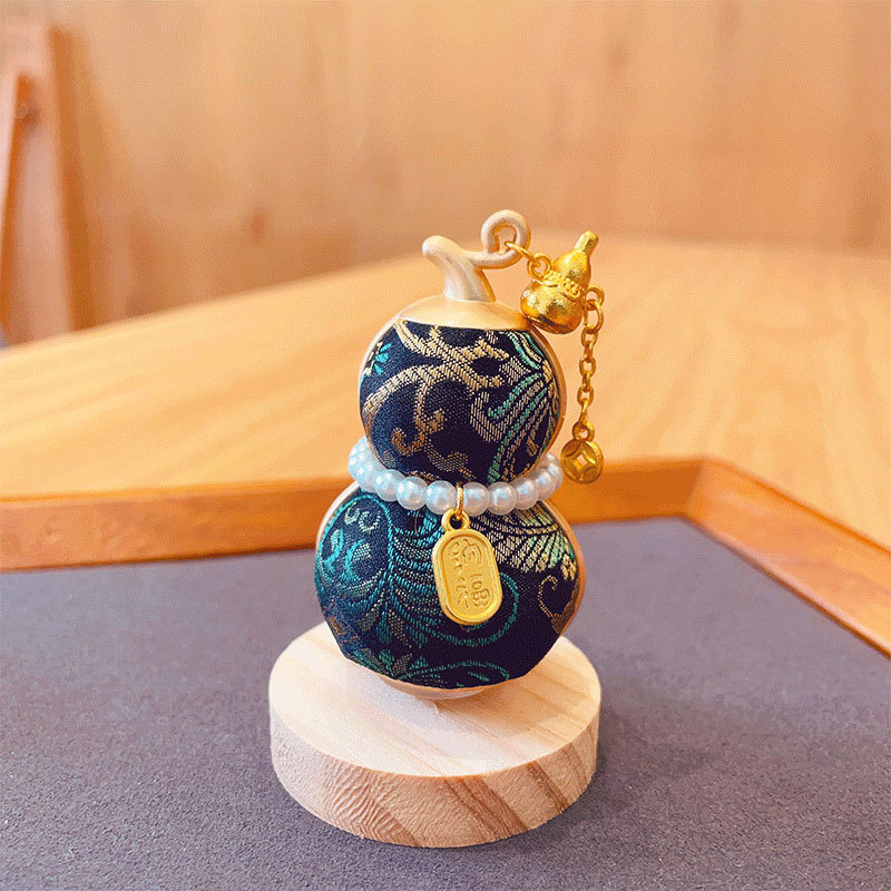 【Finished Product】Intangible Cultural Heritage Silk Song Brocade Gourd Rotating Car Ornament, High-end Car and Desktop Decoration Gift