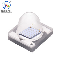 大功率陶瓷贴片LED灯珠 3W紫光LED发光二极管 405nm紫外线UVLED灯