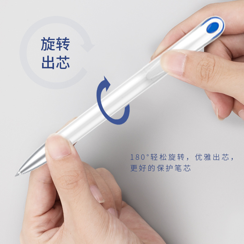 Halo bolígrafo de plástico simple bolígrafo de alta cara 1.0 negro bolígrafo de publicidad regalo de promoción logotipo de impresión