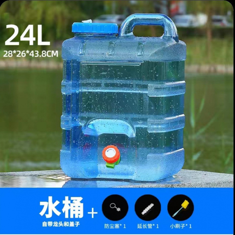 蛇口付き屋外浄水飲料水バケツプラスチック家庭用正方形車載水貯蔵タンクポータブル大型バケツなし|undefined