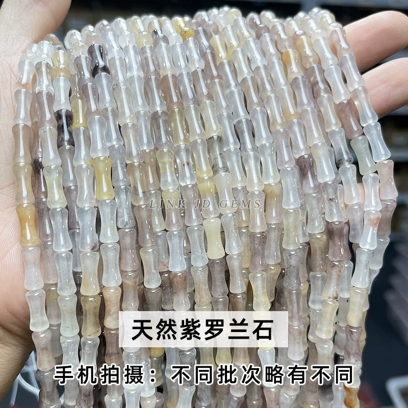Bamboo Tube Beads, Natural Southern Jade 5×12 mm — ~31 pcs Strand, Organic Jewelry Beads