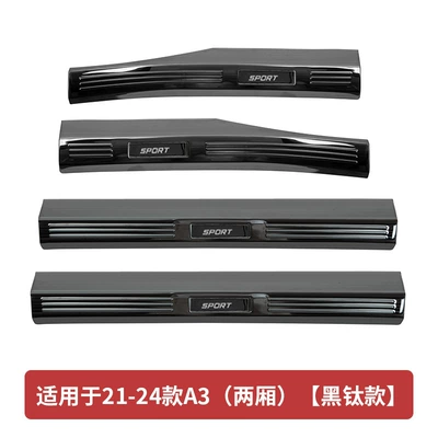 Suitable for Audi Door – Dekorativ pedal başlıqları - suitable-for-21-24-a3-hatchback-door-sill-strips-black-titanium