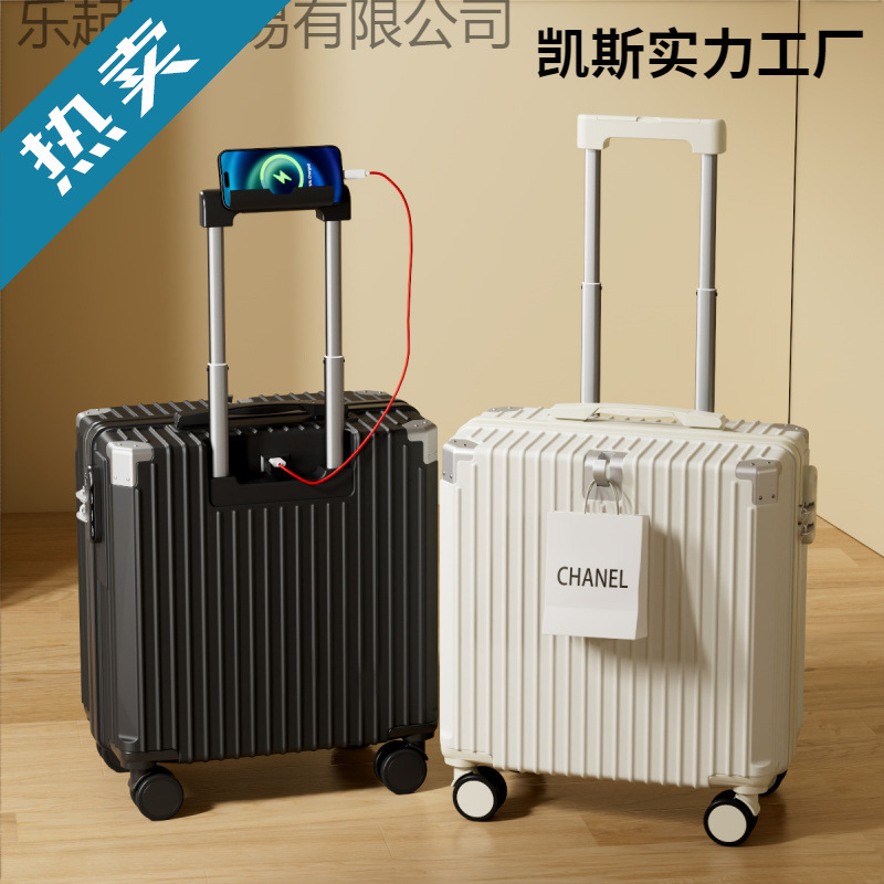 Luggage 18inch Boarding Suitcase New Model Lightweight Small 20-Inch Trolley Case with Password and Silent Universal Wheels