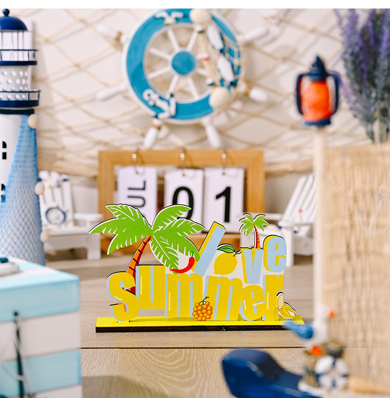 New Summer Wooden Creative Letters Lemon Table Decoration display picture 4