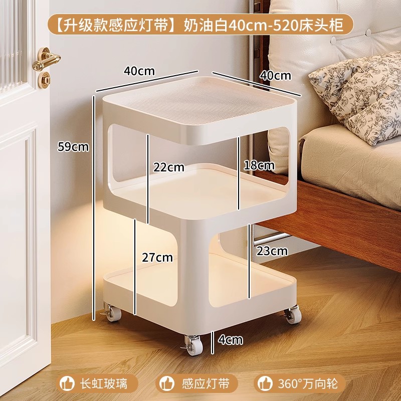 Creativa meseta de cabecera doméstica dormitorio creativo pequeño armario de hierro forjado estante ligero de lujo de alta sensación meseta de cabecera de la cama