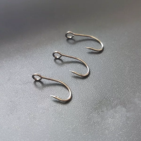 Lure Fishing Single Hook with Barbs, No Barbs, Horse Mouth Hook Size 8, with Hole, Micro Lure Hook, Fishing Tackle