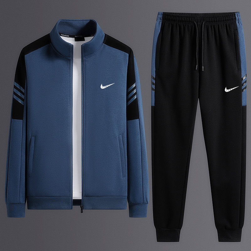 Cross-Border Three-Piece Set Autumn New Sports Casual Suit Men's Trendy Brand Loose Jacket and Pants Men's Full Set Trendy Outfit