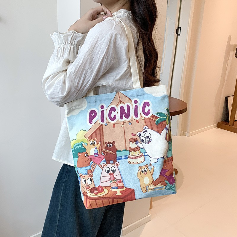 ハンドバッグファッション新しいキャンバスバッグ女性のランチボックス通勤ランチハンドバッグ小さな布バッグ 2025|undefined