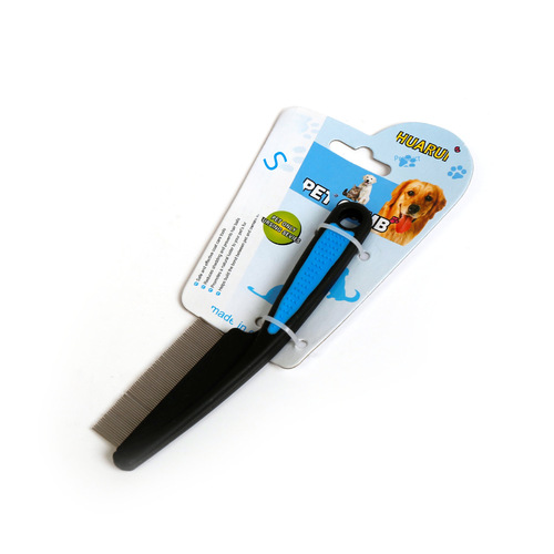 Pet comb pet comb long handle comb pet slit comb cat and dog cleaning comb stainless steel needle comb wholesale