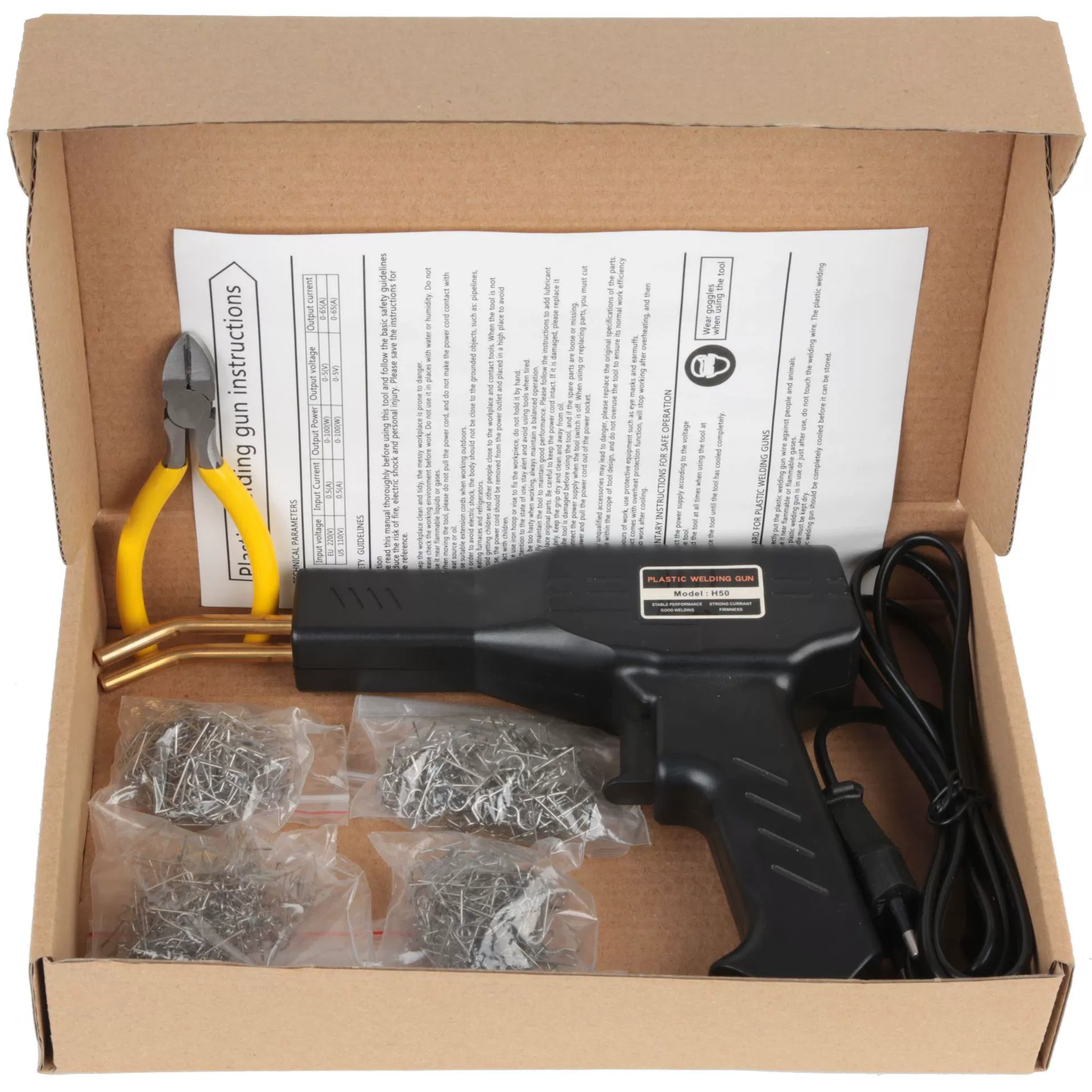 H50 красный черный синий белый желтый зеленый пластиковый сварочный аппарат комплект автомобильного бампера пластиковый сварочный гвоздь