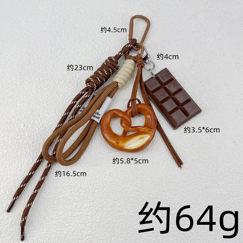 Llavero Colgante para Bolso con Diseño de Comida Realista de PVC