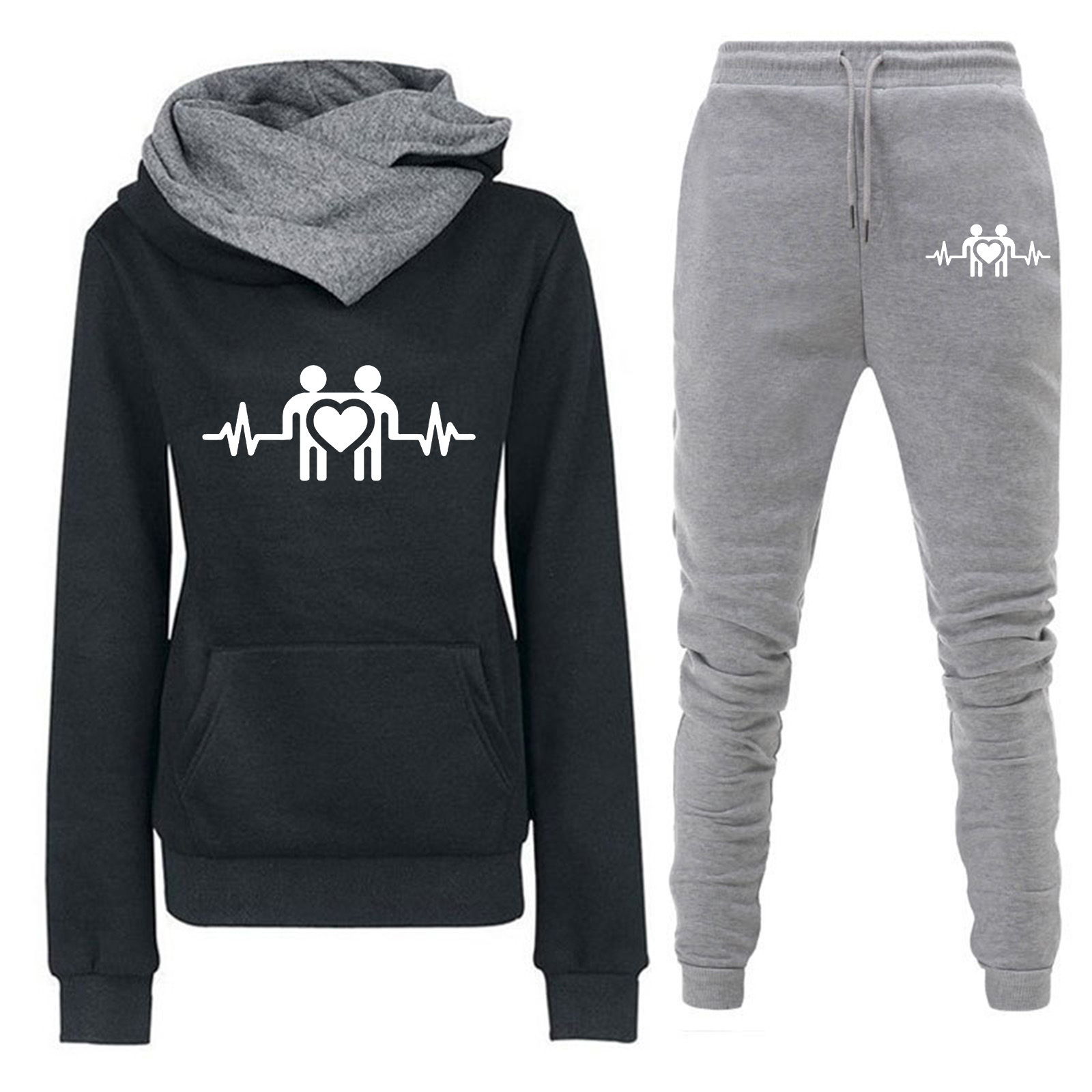 Comercio exterior transfronterizo Otoño e Invierno Nuevo traje de ropa deportiva con capucha y forro polar pantalones de suéter de mujer ropa de mujer al por mayor image 21