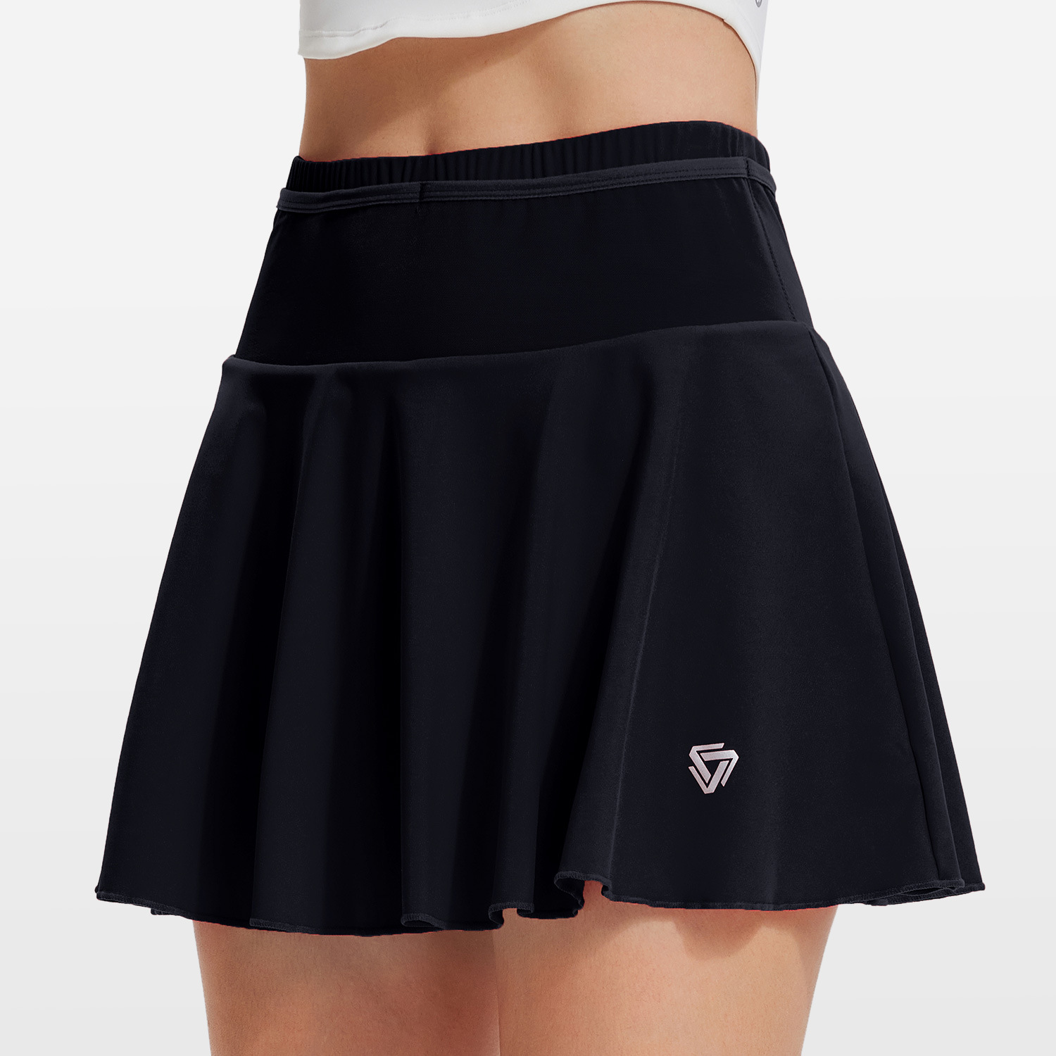 cintura de bolsillo completo falda de golf falsa dos piezas de acondicionamiento físico al aire libre correr tenis falda de busto