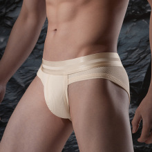 男士内裤 华夫格棉莫代尔面料柔软透气一室两厅 枪弹分离三角裤