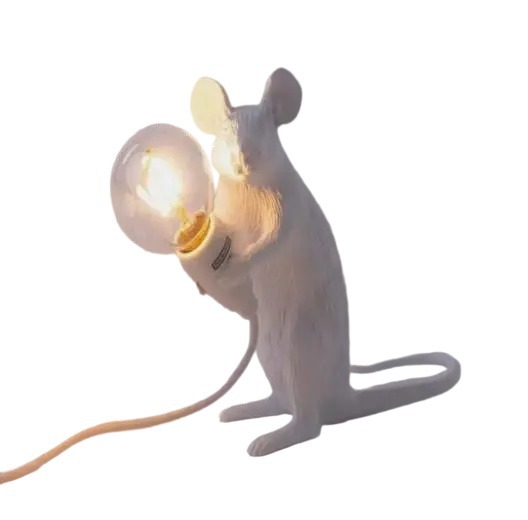 Lámpara de ratón creativa nórdica transfronteriza sala de estar comedor dormitorio tienda de ropa de resina de protección de ojos personalidad decoración de lámpara de escritorio