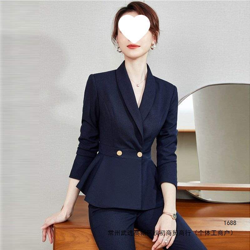 Women's business suits, formal attire, 2026 new spring and autumn styles, suitable for beauty salons and jewelry stores, suit skirts.