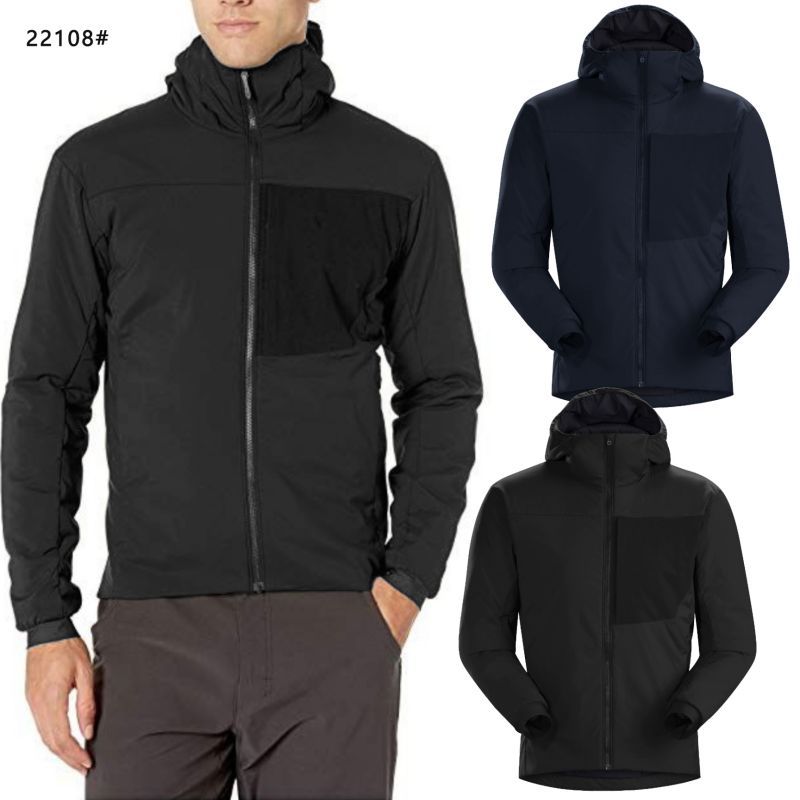 Light Panel Autumn and Winter New Men's Cotton Clothes Solid Color Warm Hooded Jacket Coat Outdoor Sports Casual Warm Cotton Clothes