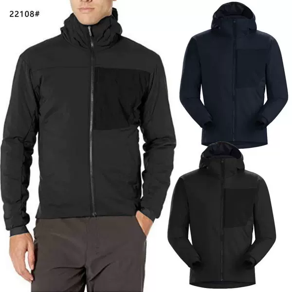 Light Panel Autumn and Winter New Men's Cotton Clothes Solid Color Warm Hooded Jacket Coat Outdoor Sports Casual Warm Cotton Clothes