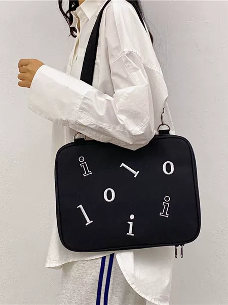 Korean ins-style letter print tablet bag 11inch 13.3inch inner sleeve portable crossbody storage bag