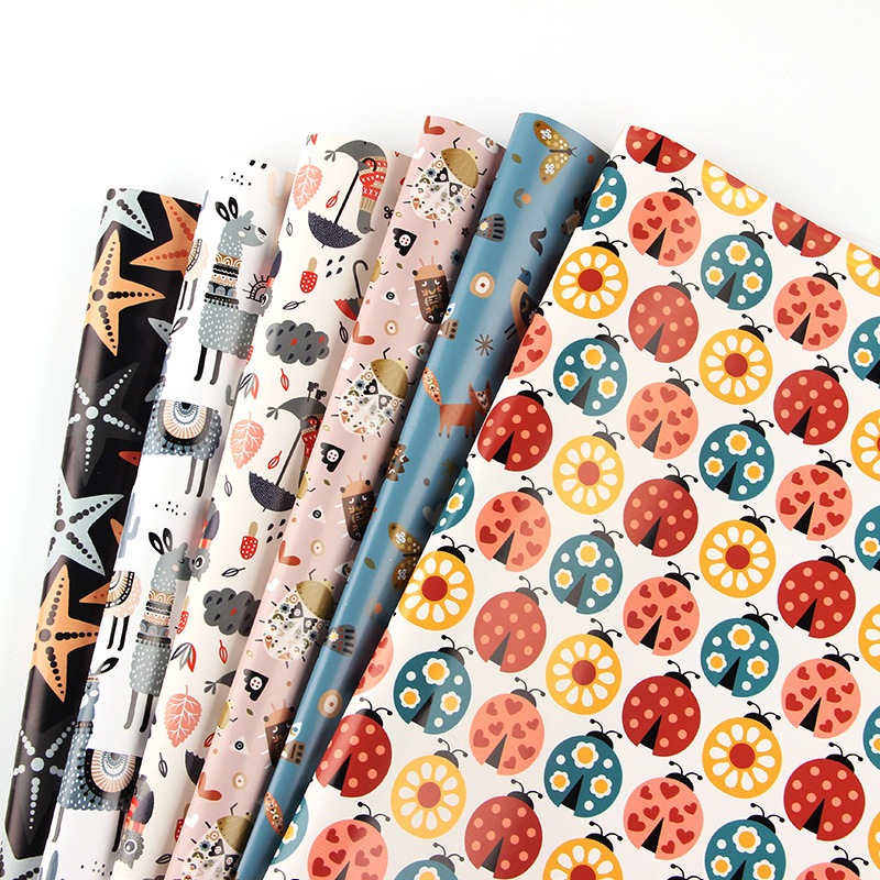 Papel de Regalo de Cumpleaños con Dibujos Animados de Amazon, Papel de Regalo con Animales, Papel de Envolver para Juguetes Infantiles, Papel para Cubiertas de Libros, Venta al por Mayor
