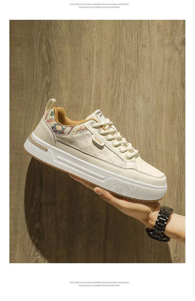 Giày sneaker trắng nam cổ thấp, nhẹ nhàng thoáng khí, phong cách retro dễ phối đồ — R 565m Trắng, R 565m thẻ chi tiết 6